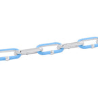 Bottega Veneta Necklace Chain Choker Silver Light Blue Enamel — view 2