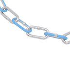 Bottega Veneta Necklace Chain Choker Silver Light Blue Enamel — view 4