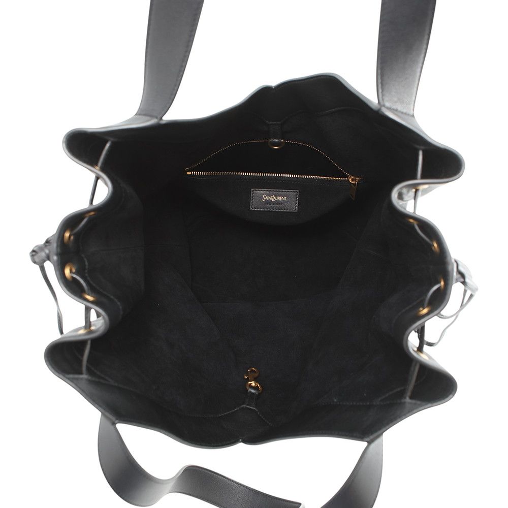 Saint Laurent Sao Paulo Lampari Tote Bo Bagca Leather Paris Black — view 5