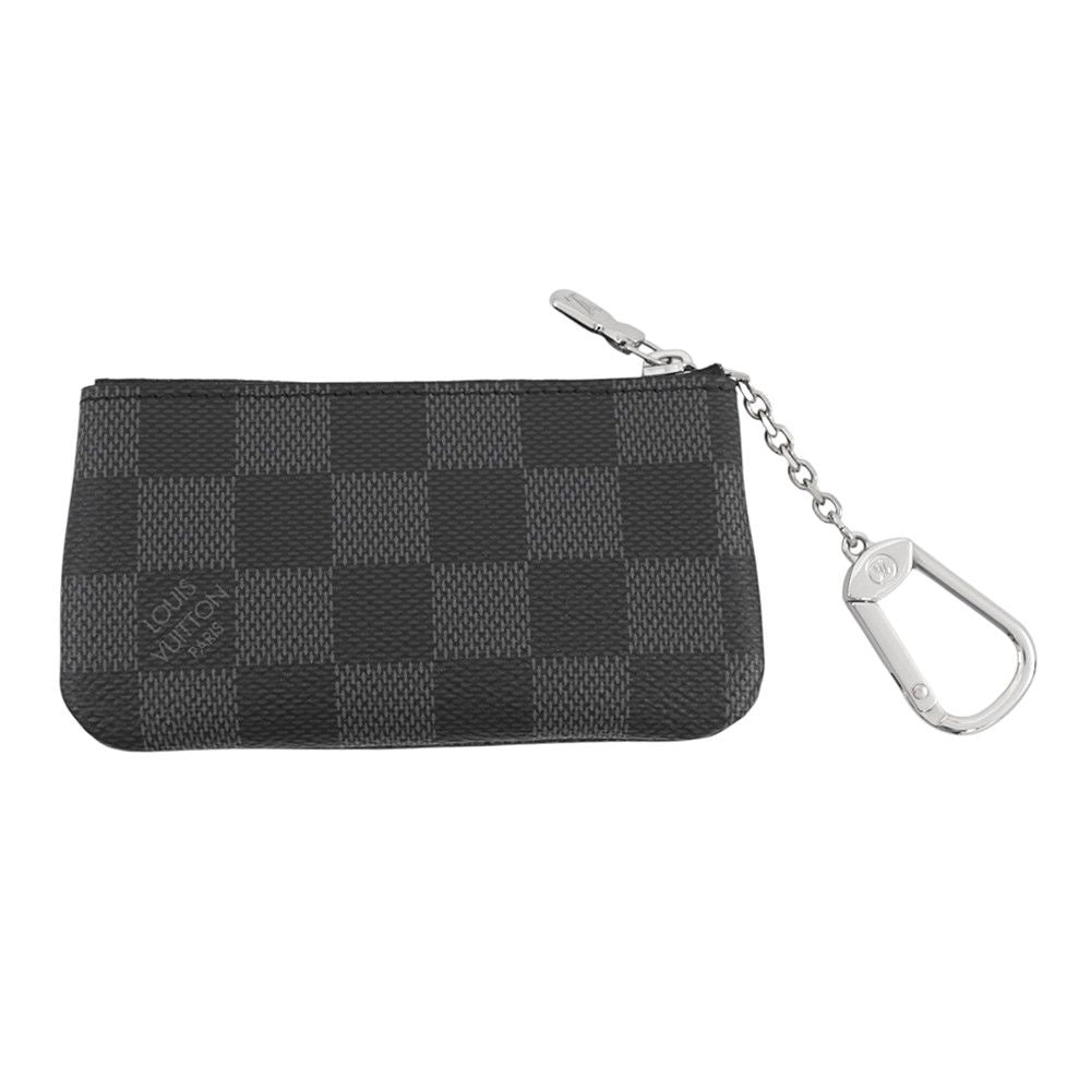 Louis Vuitton Coin Case Damier Graphite Pochette Cles Black — view 3