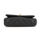 Chanel Chain Shoulder Bag Quilted CC Logo Mini Black — view 3