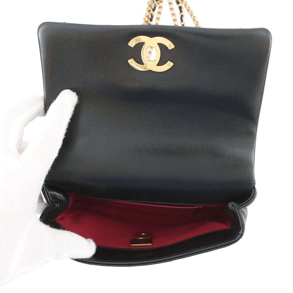 Chanel Chain Shoulder Bag Quilted CC Logo Mini Black — view 6