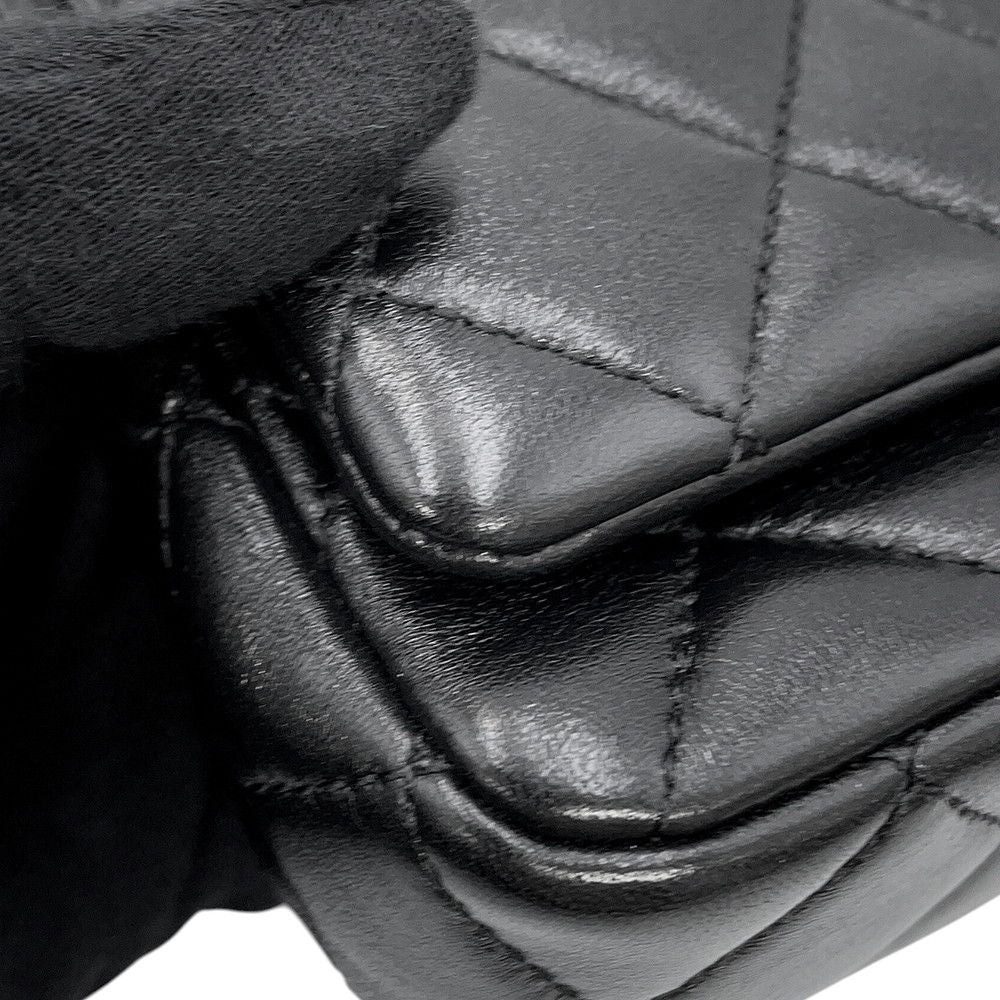 Chanel Chain Shoulder Bag Quilted CC Logo Mini Black — view 8