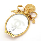 Chanel Brooch Gold Silver Mirror