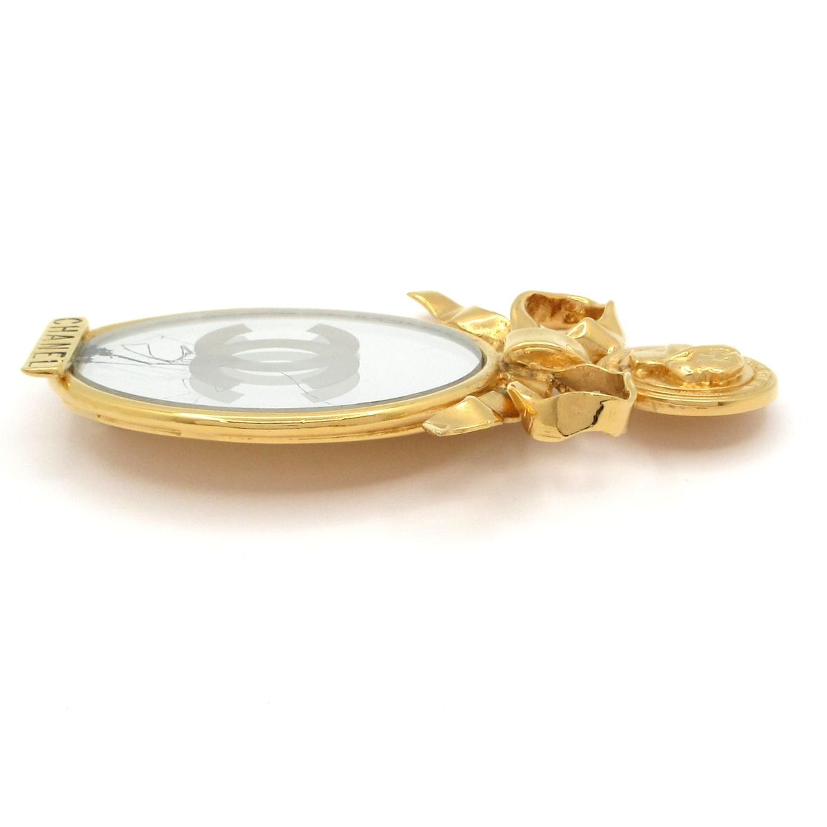 Chanel Brooch Gold Silver Mirror — view 5