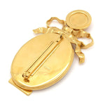 Chanel Brooch Gold Silver Mirror — view 2