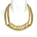 Chanel Choker Gold Double Chain Necklace — view 2