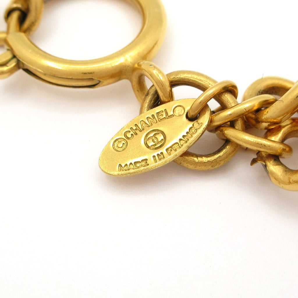 Chanel Choker Gold Double Chain Necklace — view 5