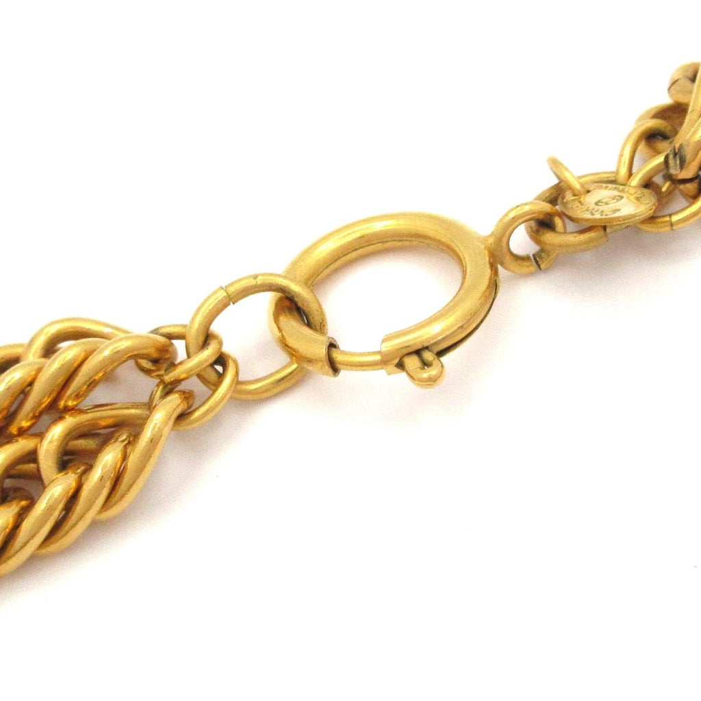 Chanel Choker Gold Double Chain Necklace — view 4