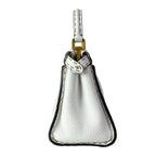 Fendi Handbageria Selleria Peekaboo Iconic Small White Leather Handbag — view 4