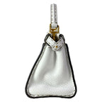 Fendi Handbageria Selleria Peekaboo Iconic Small White Leather Handbag — view 2