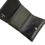 Chanel Trifold Wallet Small Flap Walletmatelasse Black Double Coco Clip Silver — view 3
