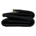 Chanel Trifold Wallet Small Flap Walletmatelasse Black Double Coco Clip Silver — view 8