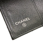 Chanel Trifold Wallet Small Flap Walletmatelasse Black Double Coco Clip Silver — view 5