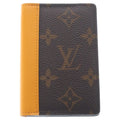 Louis Vuitton Monogram Macassar gunizer shu Card Case Brown Yellow