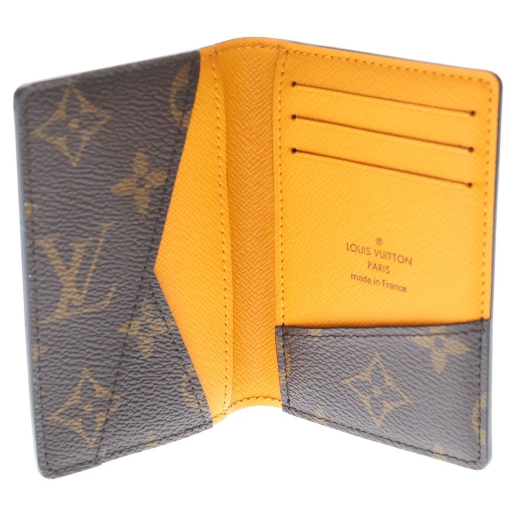 Louis Vuitton Monogram Macassar gunizer shu Card Case Brown Yellow — view 6