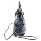 Chanel 22 Mini 2-Way Chain Purse Shoulder Bag Leather Black — view 3