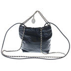 Chanel 22 Mini 2-Way Chain Purse Shoulder Bag Leather Black — view 2