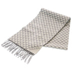 Prada Symbol Reversible Scarf Riba Sible Triangle Logo Shawl Gray