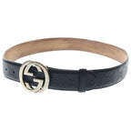 Gucci Interlocking Belt Black Leather