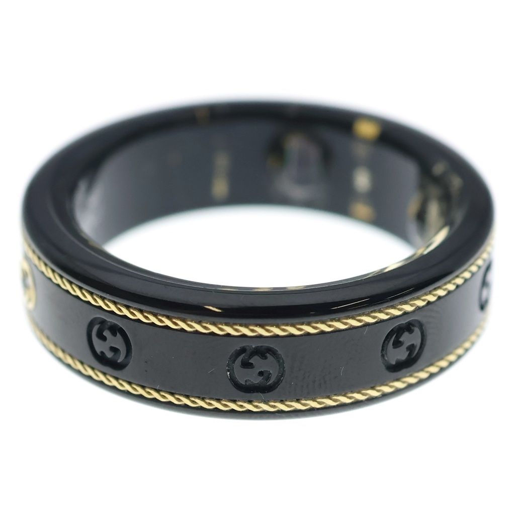 Gucci Oura Interlocking Sma ring Black — view 4