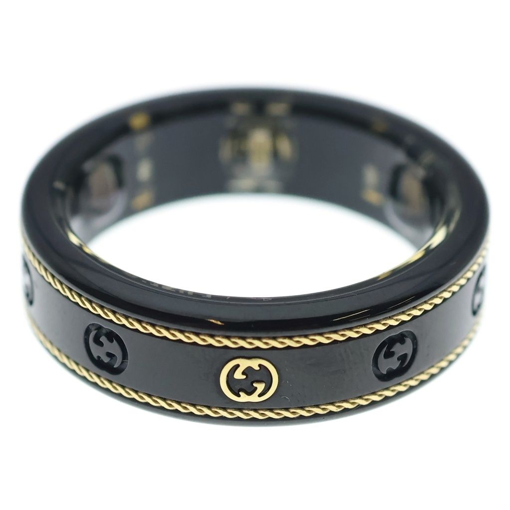 Gucci Oura Interlocking Sma ring Black