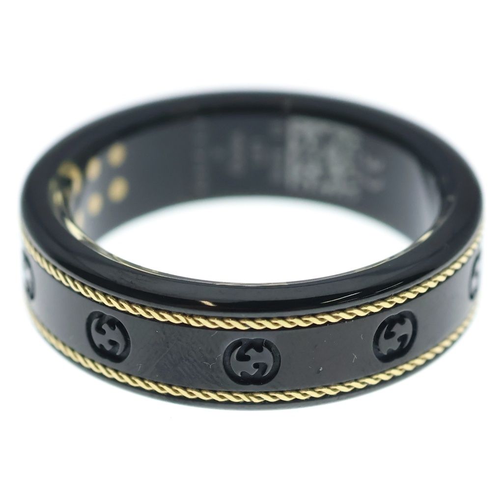 Gucci Oura Interlocking Sma ring Black — view 2
