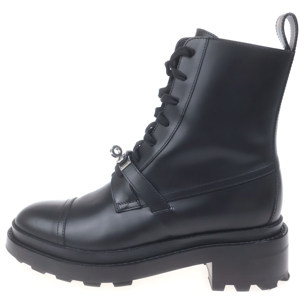 Hermes Leather Boots Black