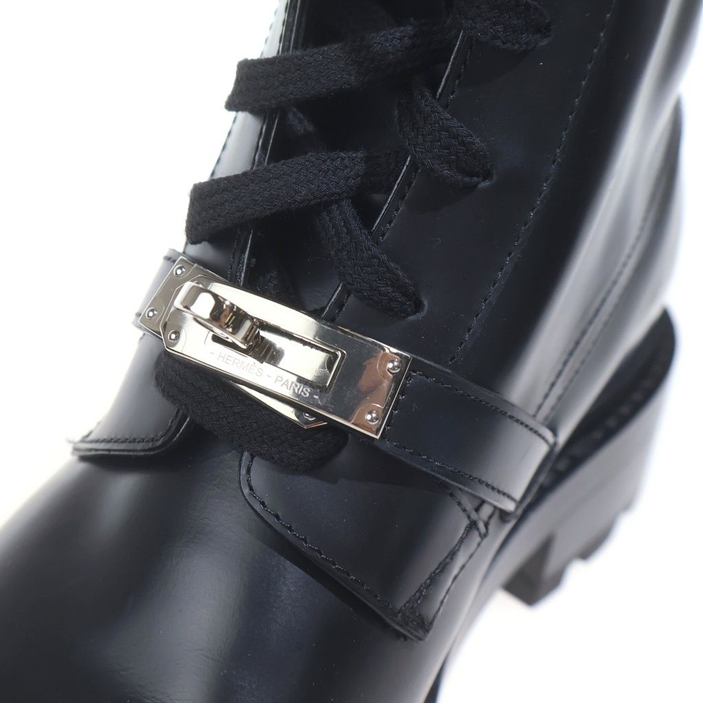 Hermes Leather Boots Black — view 6