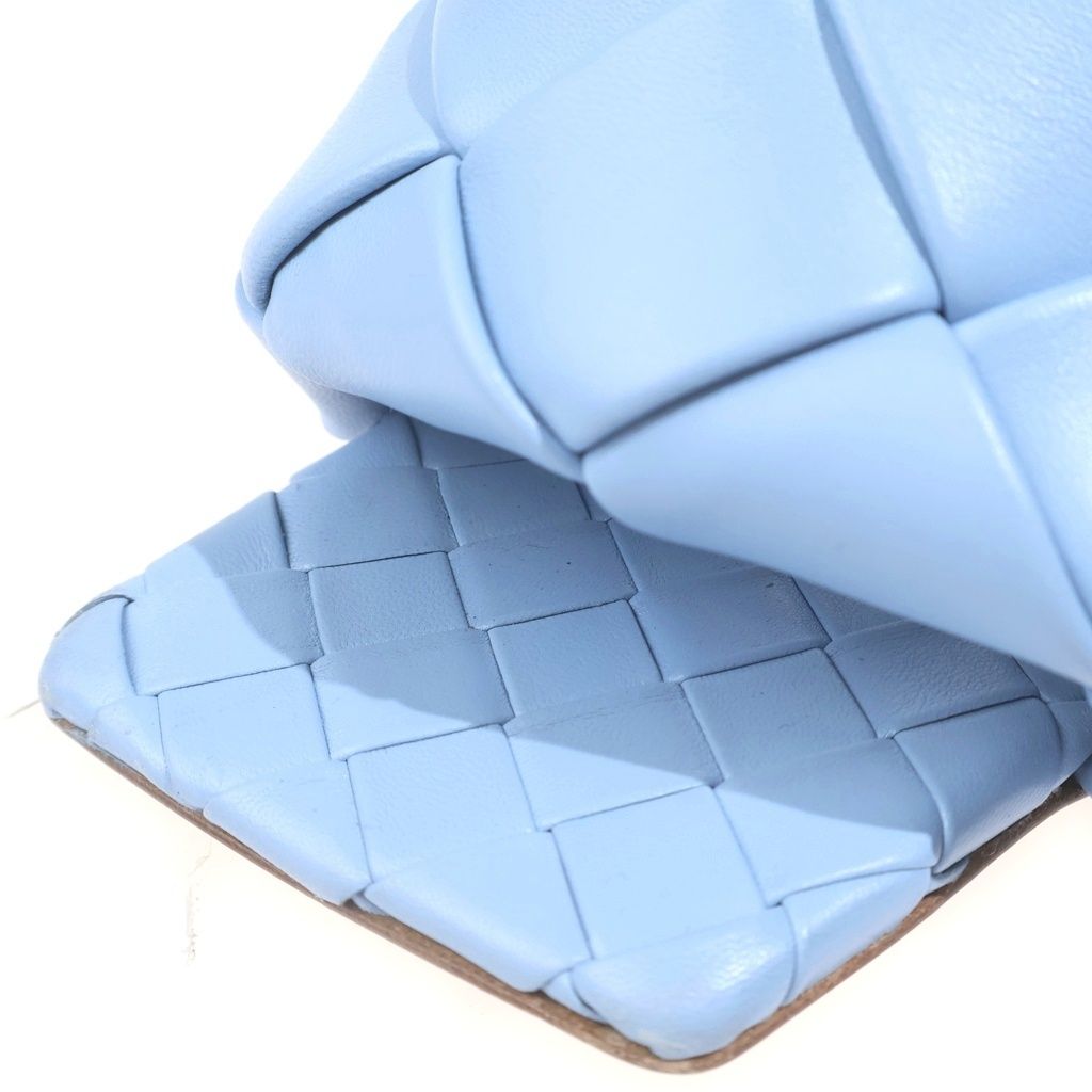 Bottega Veneta Mules Leather Sandals Lightblue — view 6