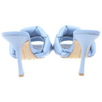 Bottega Veneta Mules Leather Sandals Lightblue — view 3