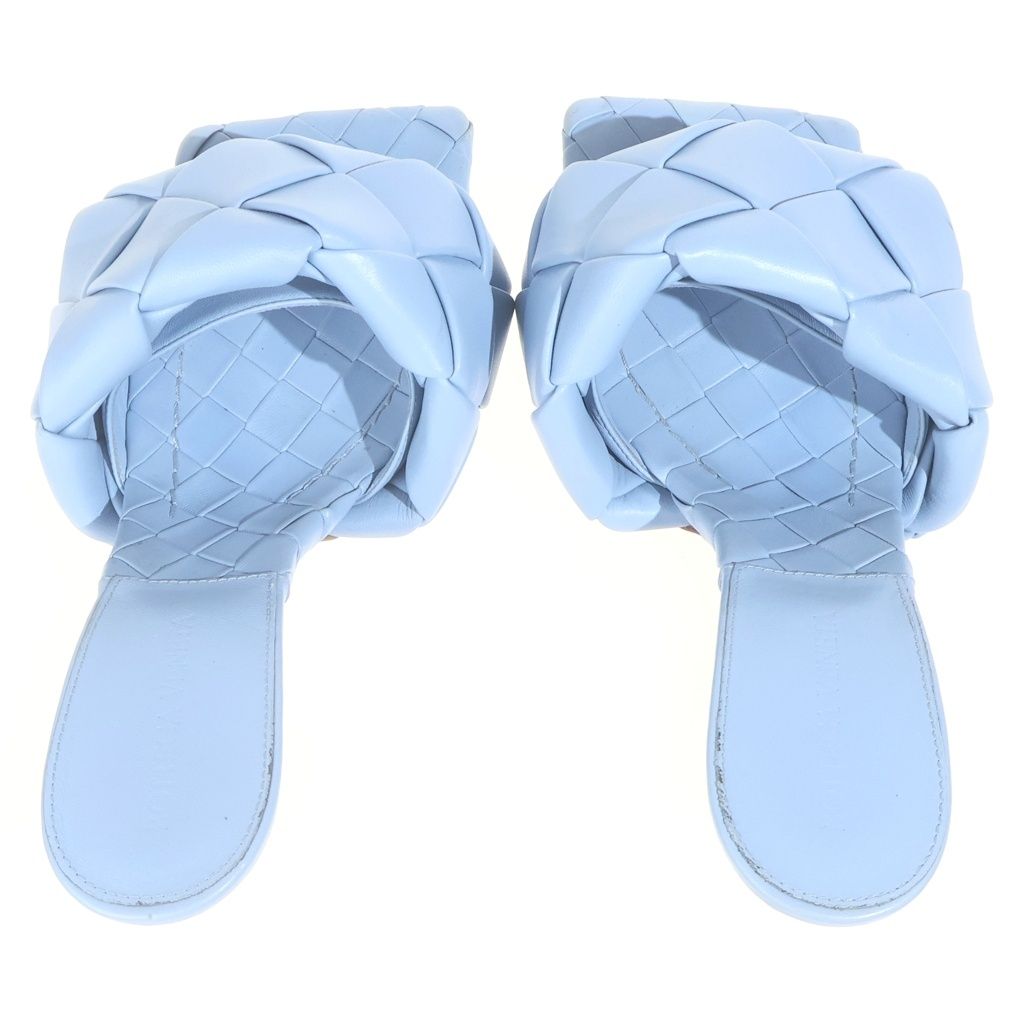 Bottega Veneta Mules Leather Sandals Lightblue — view 4