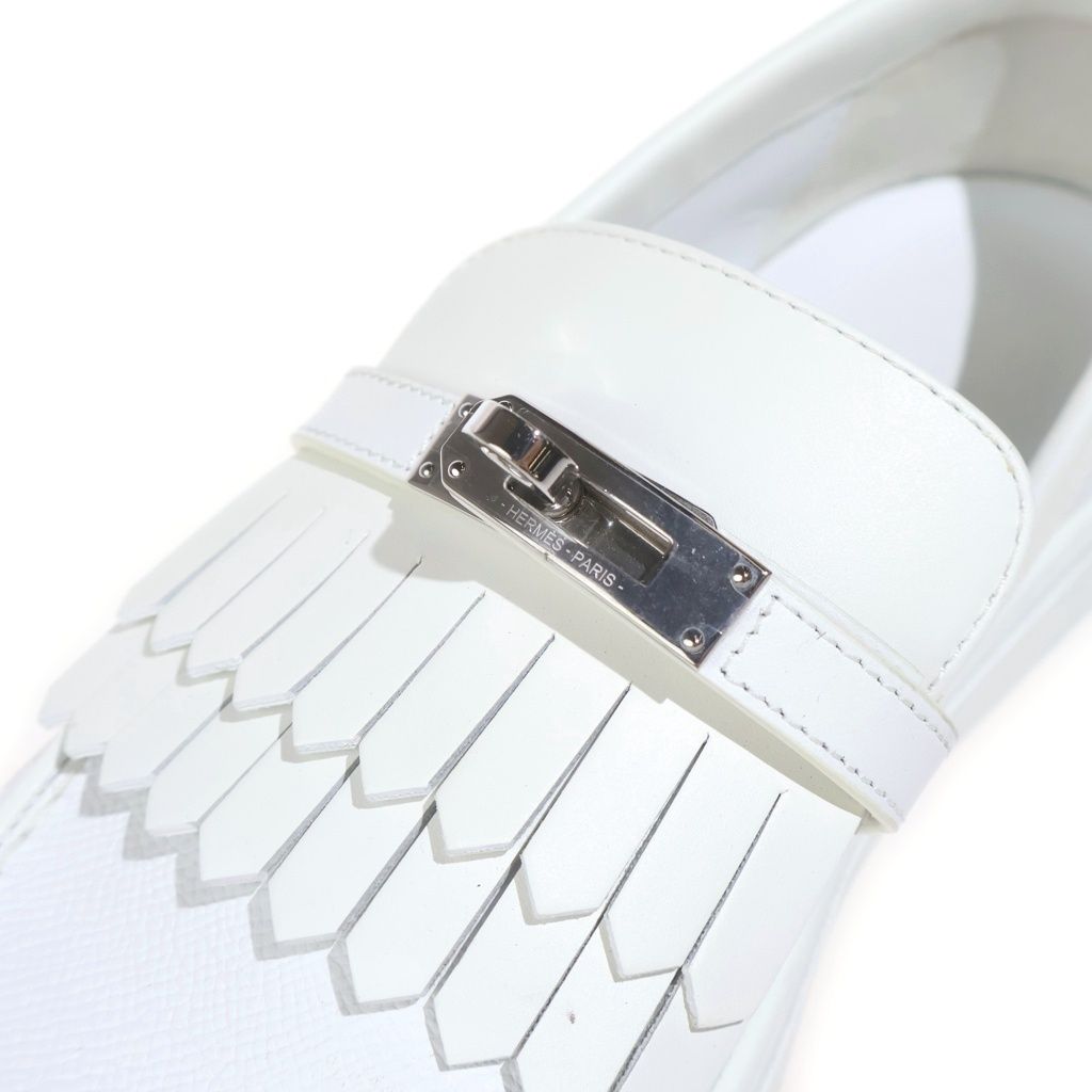 Hermes Kelly Pretend Pickpocket Leather Shu White 40 Heel — view 6