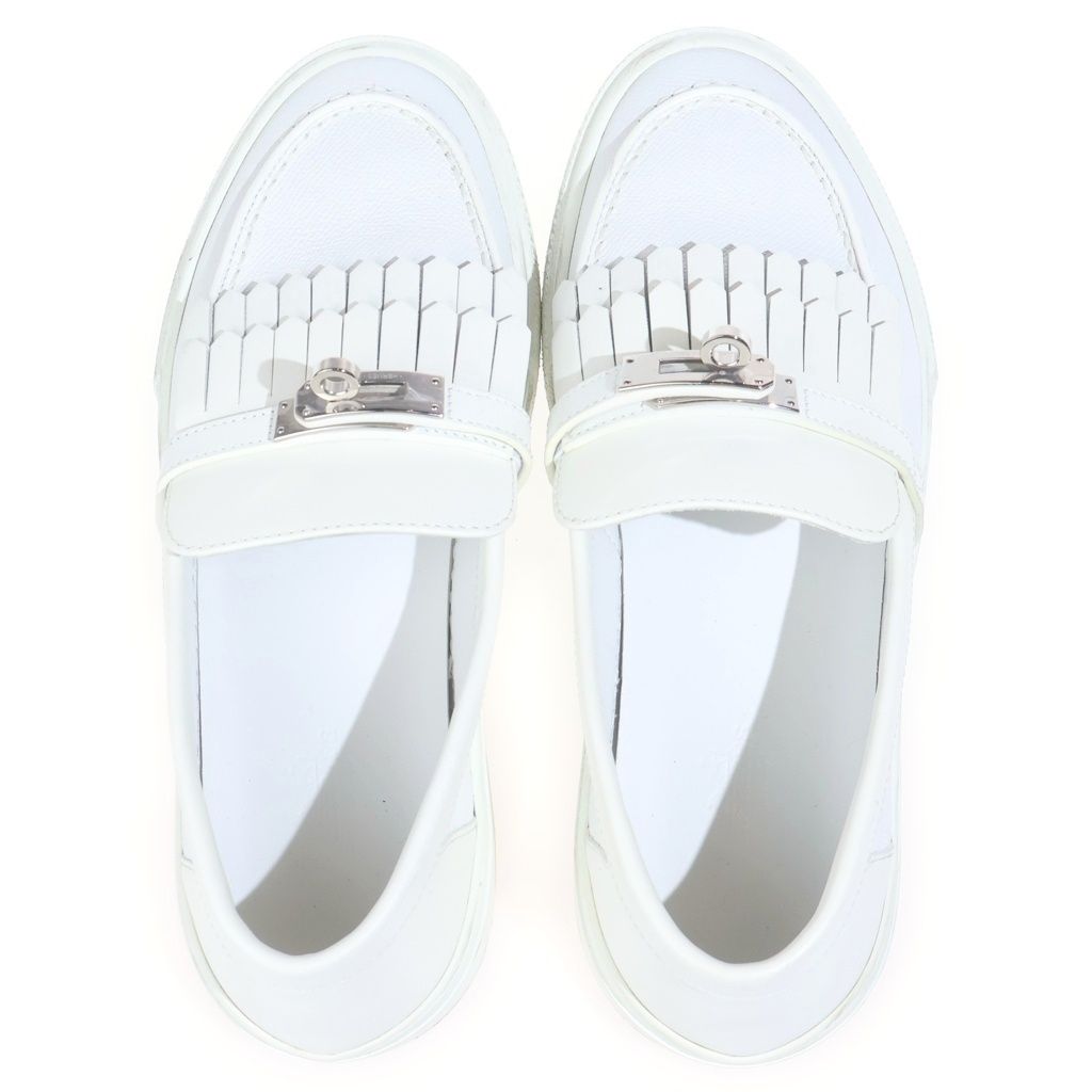 Hermes Kelly Pretend Pickpocket Leather Shu White 40 Heel — view 4