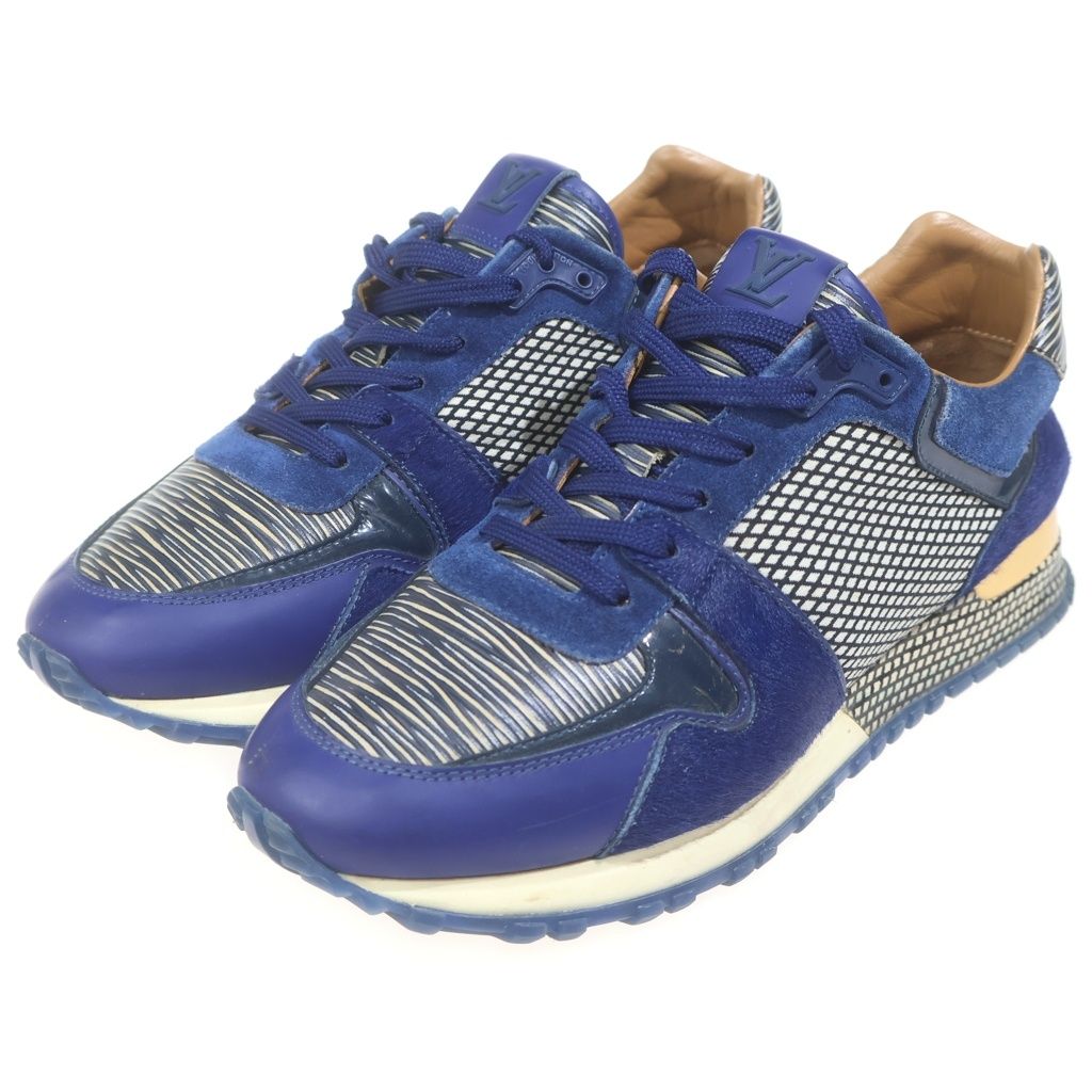 Louis Vuitton Pre Owned Leather Low Cut Sneakers Blue — view 2