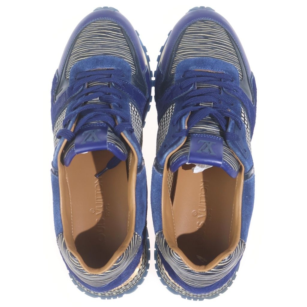 Louis Vuitton Pre Owned Leather Low Cut Sneakers Blue — view 4