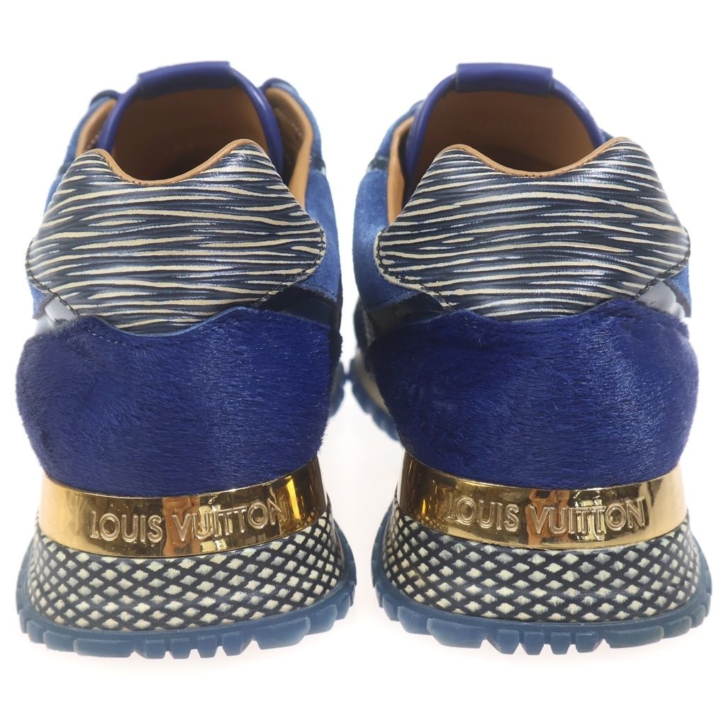 Louis Vuitton Pre Owned Leather Low Cut Sneakers Blue — view 3