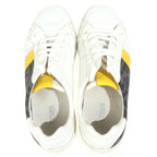 Fendi Zucca Pattern Leather Low Cut Sneakers Shu White — view 4