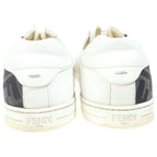 Fendi Zucca Pattern Leather Low Cut Sneakers Shu White — view 3