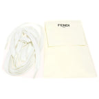Fendi Zucca Pattern Leather Low Cut Sneakers Shu White — view 6