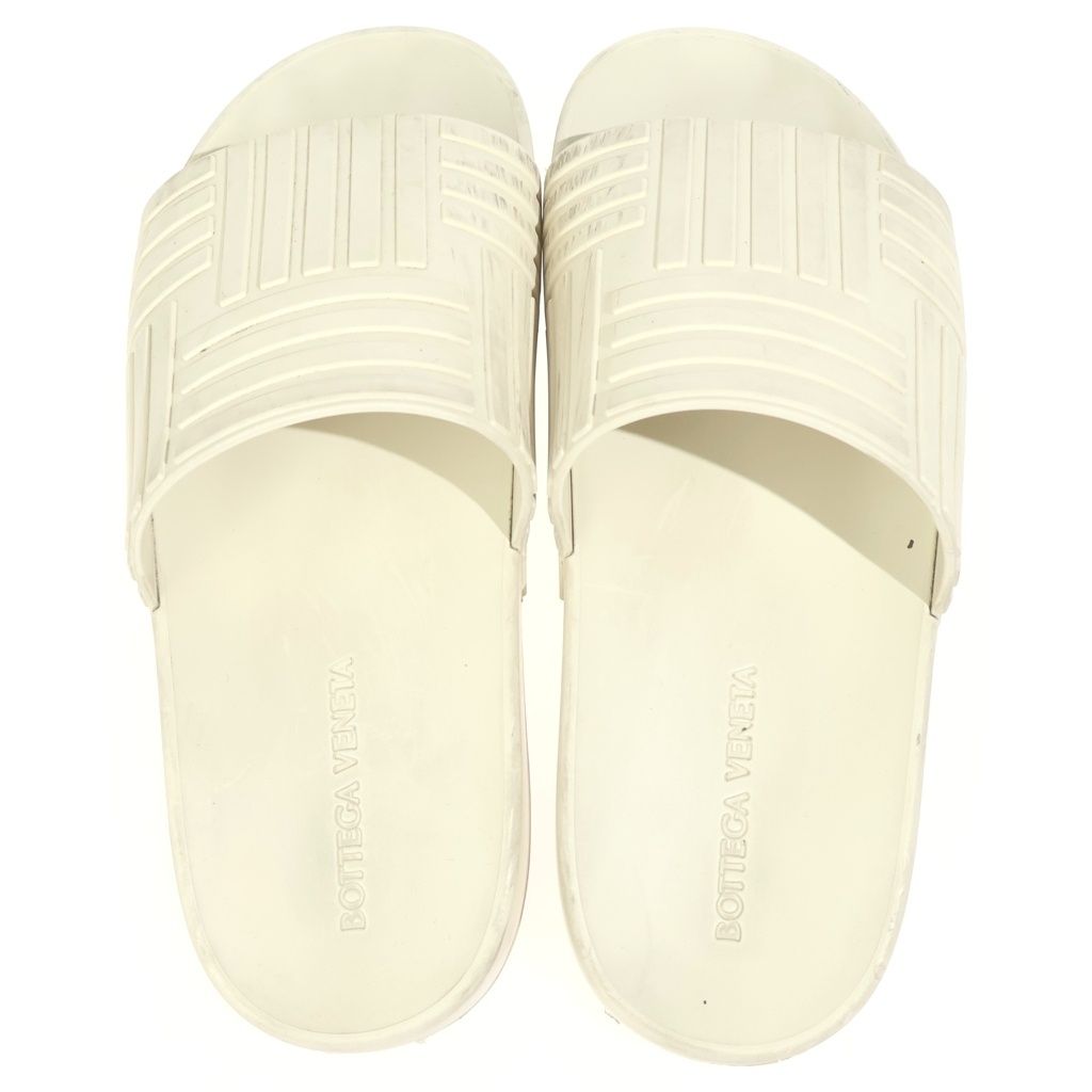 Bottega Veneta Slider Rubber Sandal Mule Sandals Shu White — view 4