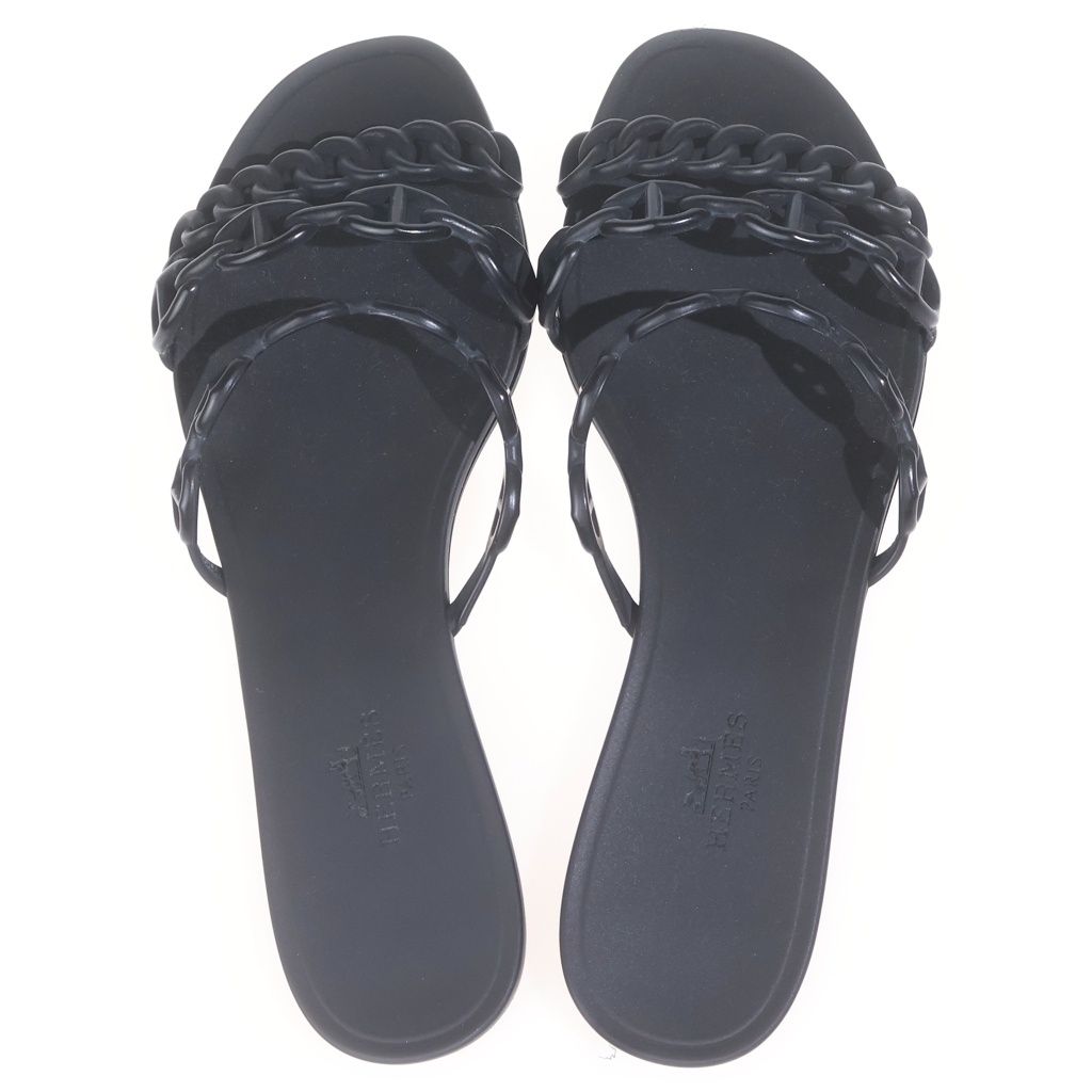 Hermes Chaine D'ancre Mule Sandals Black — view 4