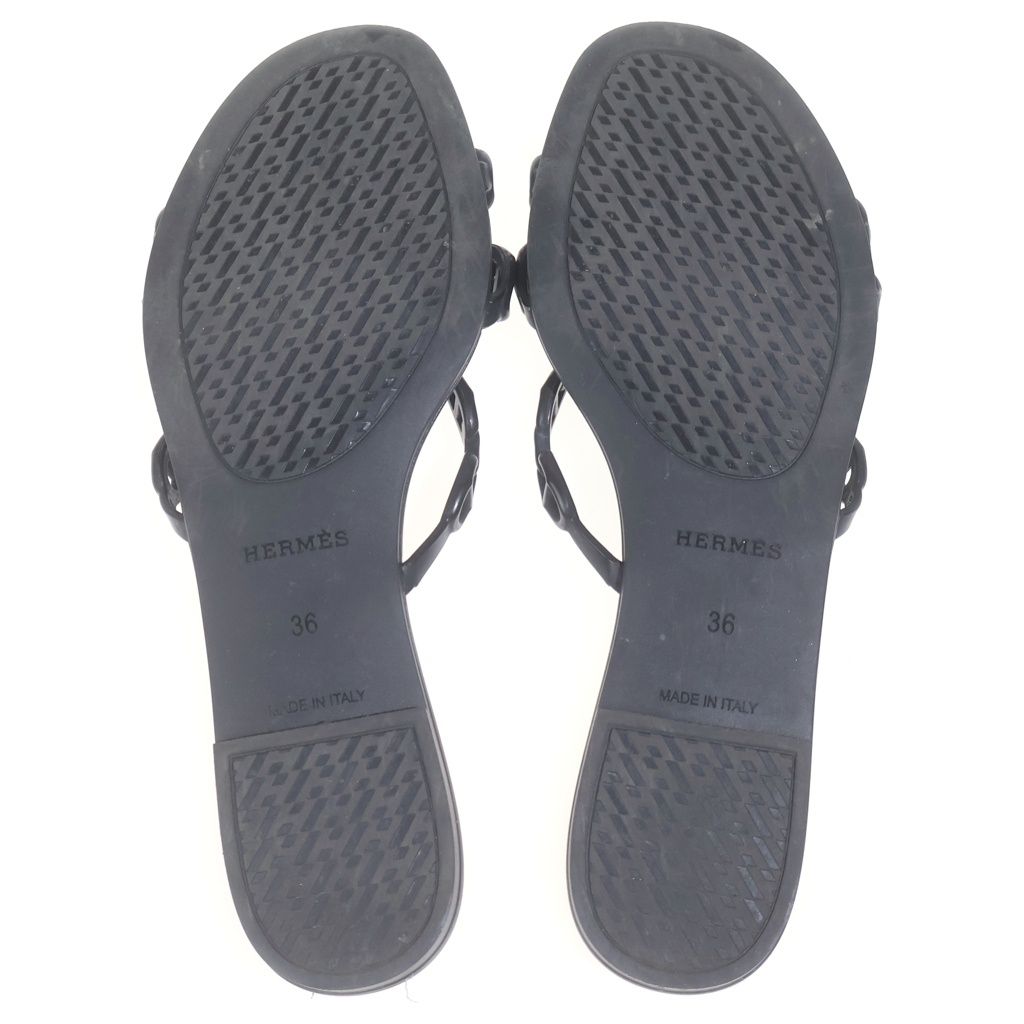 Hermes Chaine D'ancre Mule Sandals Black — view 5