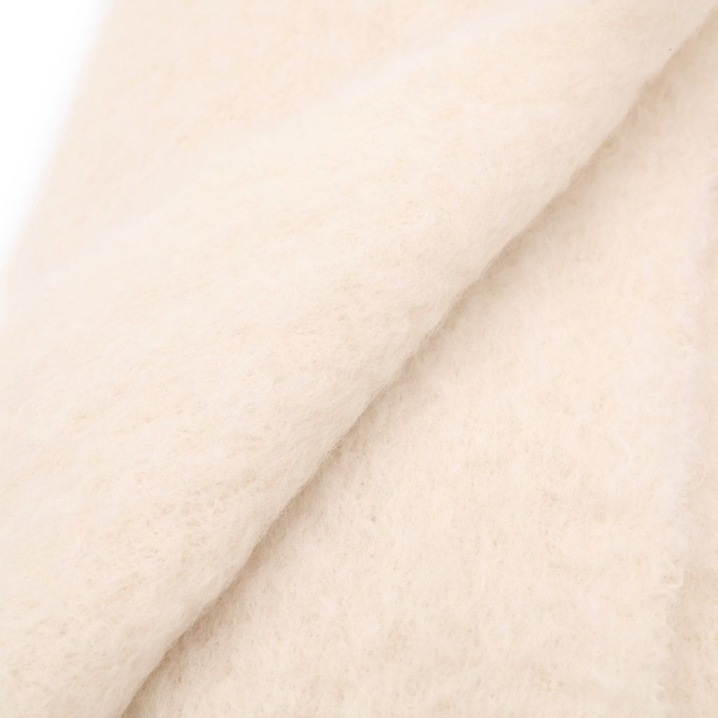 Loewe Scarf Anagram Patch White Mohair — view 2