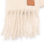 Loewe Scarf Anagram Patch White Mohair — view 3