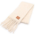 Loewe Scarf Anagram Patch White Mohair