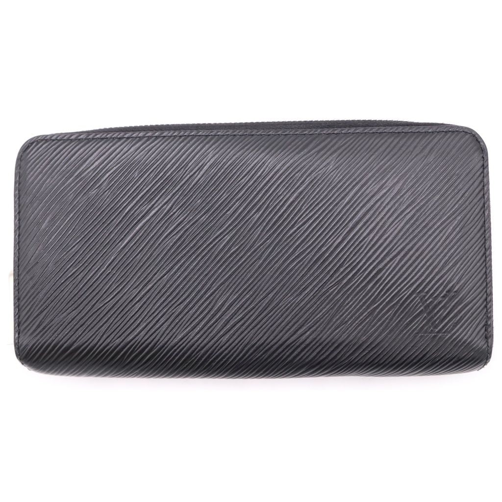Louis Vuitton Epi Zippy Wallet Longwallet Black Pink Noir Silver