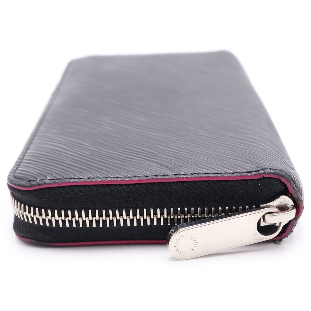 Louis Vuitton Epi Zippy Wallet Longwallet Black Pink Noir Silver — view 3