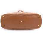 Saint Laurent Boston Bag Brown Leather Gold — view 4