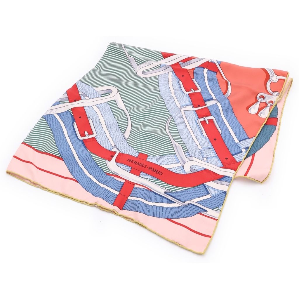 Hermes Carre 90 Mors a Jouets Silk Scarf Multicolor